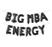 Big MBA Energy Balloon Banner, Congrats Grad, Congratulations on Master of Business Administration Degree, College/Universary Graduation Party Decorations Supplies (BIG MBA ENERGY Black)