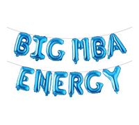 Big MBA Energy Balloon Banner, Congrats Grad, Congratulations on Master of Business Administration Degree, College/Universary Graduation Party Decorations Supplies (BIG MBA ENERGY Blue)