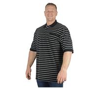 Big Mens Black Heeley Striped Polo Shirt Cotton Oversized for Sizes 2XL 3XL 4XL 5XL 6XL 7XL 8XL, Size : 6XL