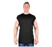 Big Mens Black Rick Tall Extreme Length 41 Inches Long Line Oversized Cotton Sleeveless T Shirt for Sizes 2XL 3XL 4XL 5XL 6XL 7XL 8XL, Size : 5XL