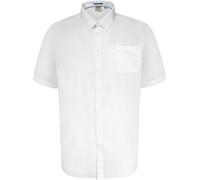 Big Mens D555 Duke Delmar Easy Iron Short Sleeve Shirt in White 3XL to 8XL
