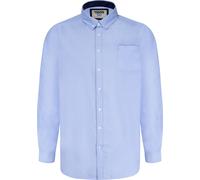 Big Mens D555 Richard Basic Oxford Long Sleeve Shirt Sky Blue 3XL to 8XL