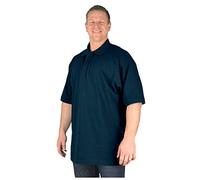 Big Mens Navy Blue Duran 100% Cotton Plain Pique Polo Shirt Black Navy Blue Dark Grey Tall Clothing 2XL 3XL 4XL 5XL 6XL 7XL 8XL, Size : 5XL