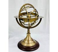 Big metal armillary sphere table decor Gold nautical maritime astrolabe globe Antique Brass armillary sphere Astrolabium decor (Antique(15 Inch))