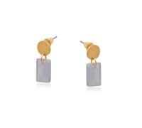 BIG METAL LONDON Women's Marta Petite Resin Rectangle Stud Earrings in Pale Green | Size: 2 cm BIG METAL LONDON Pale Green 2 cm