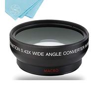 Big Mike's 49mm 0.43x Wide Angle & Macro Lens for Panasonic HC-WXF991K, HC-VX981K, HC-X900/M, HC-X920K Camcorders