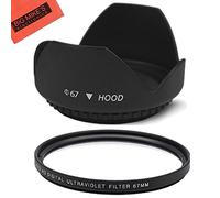 Big Mike's 67mm UV Filter & Tulip Lens Hood for Nikon CoolPix P900 Digital Camera