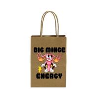 Big Minge Energy, Offensive,Funny/Novelty Strong Brown Paper Printed Gift Bag, Humourous Gift Wrap/Bags