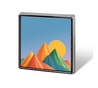 Big Mountains Abstract Geometric Unisex Brooches & Pins Square Lightweight Lapel Badge Jewelry for Clothing Shawl Hat