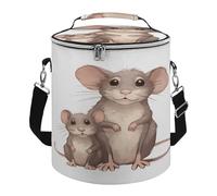Big Mouse and Little Mouse Lunch Bag 15L, Insulated Picnic Basket with Leakproof Design - Large Cooler Tote for Camping, Beach, Hiking & Groceries