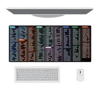 Big Mouse Pad with Excel Keyboard Shortcuts, 80 x 30mm Quick Key Multifunctional Comfortable Keyboard Pad, Thick Extended English Quick Key Super Large Keyboard Pad, Computer Mat for Desk PC, Laptop