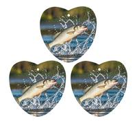 Big Mouth Bass Bites Bait Car Air Freshener, 3 Pcs Love form Hanging Air Freshener Cards, Long Lasting Fragrance Scented Cards for Car, Home, Office Gray-style