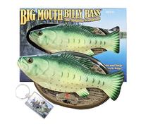 Big Mouth Billy Bass Singing Fish Gift Set with Largemouth Bass 3D Keychain, Motion Activated Animatronic Wall Plaque, Sings “Take Me to the River” & “Don’t Worry Be Happy” Funniest Novelty Gag Gifts