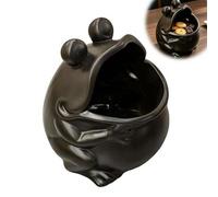 Big-Mouth Frog Candy Dish Ceramic Statue, Cute Animal Key Bowl for Entryway Table,Ceramic Frog Pelican Shark Storage Can Desk Top Mess Box for Home Furnishings Decoration