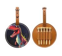 Big-mouthed Dinosaur Brown Golf tee Storage Bag - Easy to Carry Around and More efficient in Playing Golf