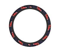 big-mouthed dinosaur Steering wheel cover.Full Print Steering Wheel Cover, Chloroprene Rubber, Easy Install for Cars, SUVs, ATVs, Trucks