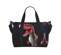 big-mouthed dinosaur Women's Hand-held Crossbody Travel Bag, Casual Handbag with Zipper, Suitable for Work, Travel, Fitness, Travel