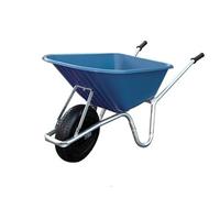 Big Mucker 100 Litre Plastic Wheelbarrow | Heavy Duty Garden & Farm Wheelbarrow with Pneumatic Wheel, Steel Frame, and Comfortable Handles for Stable, DIY, and Agricultural Use | Blue