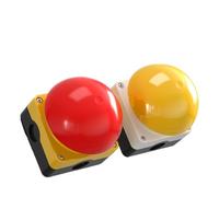 Big Mushroom Button Switch IP65 Foot Pedal Hand Tap Self-Resetting Waterproof Dustproof Emergency Stop Switch Locking(Auto Reset Green)