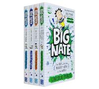 Big Nate Series 4 Books Collection Set By Lincoln Peirce (Strikes Again, Goes for Broke, on a Roll & The Boy with the Biggest Head in the World)