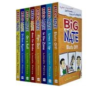 Big Nate Series 8 Books Collection Set By Lincoln Peirce (Boy with the Biggest Head in the World, Strikes Again, On a Roll, Goes for Broke, Flips Out, In the Zone, Lives it Up & Blasts Off)