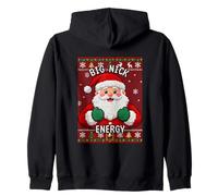 Big Nick Energy Xmas Santa Claus St Nicholas Ugly Sweater Zip Hoodie