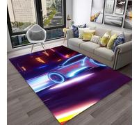 Big Non-slip Carpet For Living Room Bedroom Bedside Bathroom Kitchen Bathroom Hallway Sofa Doormat Playroom Kids Play Mat Racing Car Pattern Flannel Memory Foam Area Rugs (Multi 4,100x150 cm)