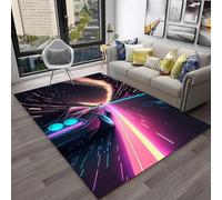Big Non-slip Carpet For Living Room Bedroom Bedside Bathroom Kitchen Bathroom Hallway Sofa Doormat Playroom Kids Play Mat Racing Car Pattern Flannel Memory Foam Area Rugs (Multi 1,120x180 cm)