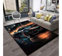 Big Non-slip Carpet For Living Room Bedroom Bedside Bathroom Kitchen Bathroom Hallway Sofa Doormat Playroom Kids Play Mat Racing Car Pattern Flannel Memory Foam Area Rugs (Multi 5,120x180 cm)