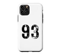 Big Number 93 for 93rd Birthday Ninety Three Years Old 1993 Case for iPhone 11 Pro