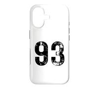 Big Number 93 for 93rd Birthday Ninety Three Years Old 1993 Case for iPhone 17