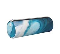 Big Ocean Wave HD Print Triangle Pencil Case Large-Capacity Stationery Organizer Stylish Pens Pouch
