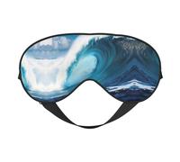 Big Ocean Wave Hd Printing Versatile Rest Helper Double Sided Soft Sleeping Eye Mask for Yoga Camping Soft Sleeping Eye Mask