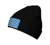 Big Ocean Wave Hd Printing Winter Trendy Knit Floppy Cap Beanies Elastic Warm Knitted Hat for Outdoor Travel Fishing Hats Black