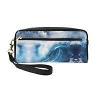 Big Ocean Wave Hd Women Travel Makeup Pouch Makeup Bag for Purse Portable Toiletry Bag Accessories Organizer