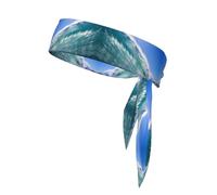 Big Ocean Wave Unisex Sports Head Tie - Double-Sided, Moisture-Wicking Workout Headband, Adjustable Knotted Band for Running, Yoga & Gym