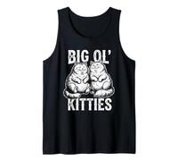 Big Ol' Kitties Happy Chubby Cats Design Tank Top