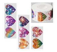 Big Pack of 500 Heart Decorative Sticker for Enhancing Mail Journals and Present Wrapping Fun Creative Design Labels Adhesive Art Labels