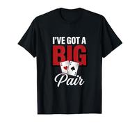 Big Pair Poker Aces Card Player Humor Value Graphic T-Shirt