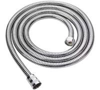 Big Panel High Pressure Shower Head 2 Modes Adjustable Showerheads Water Saving One-Key Stop Sprayer Bathroom Accessories(Silver Hose)