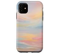 Big Pastel Sky Abstract Coastal Beach Design Case for iPhone 11