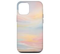Big Pastel Sky Abstract Coastal Beach Design Case for iPhone 12/12 Pro