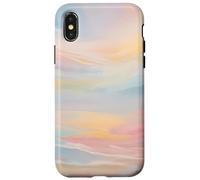 Big Pastel Sky Abstract Coastal Beach Design Case for iPhone X/XS