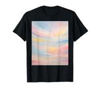 Big Pastel Sky Abstract Coastal Beach Design T-Shirt