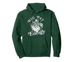 Big Pat Energy Funny Vintage St Patrick's Day Pullover Hoodie