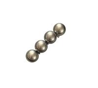 Big pearl one-word hairpin, simple temperament, three-dimensional hair accessories (Grey pearl spring clip)