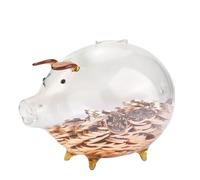 Big Pig Banks Clear Glass Piggy Bank Transparent Saver Money Saving Box Children Gift