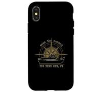 Big Pine Key Florida Seas the Moment Distressed Design Case for iPhone X/XS