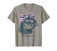 Big Pink Bow Chicken Free Range Fluent in Chicken Lover Gift T-Shirt