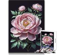 Big Pink Peony Flower Adults 1000 Pieces Puzzle Strategic Thinking Learning Game Ideal Meaningful Gift for Any Event Size 38x52cm